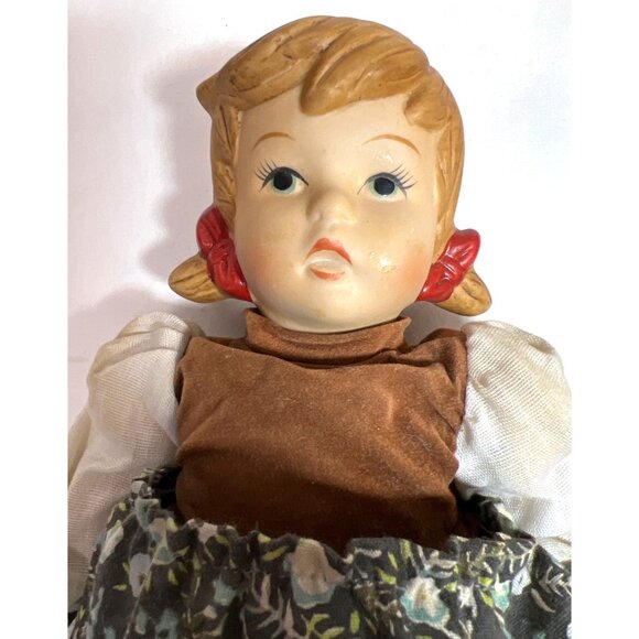 Vtg Hummel Goebel Style Hansel Gretel String Jointed Porcelain Dolls Bisque 11” - Picture 4 of 13